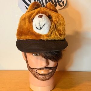Brown Bear Plush Hat Vintage